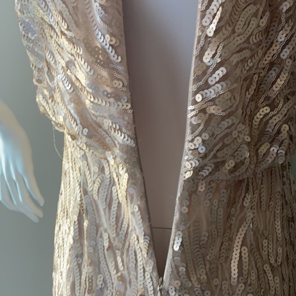 BHLDN Donna Morgan Sequin Alana Gown Size 6 - Picture 8 of 10